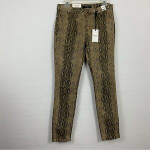 Judy Blue Mid Rise Skinny Fit Snakeskin Print Jeans Size 11/30‎